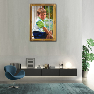 De aceite de pinturas de fotografías fotos Amigos de la familia para <span class=keywords><strong>el</strong></span> bebé fotos retrato hecho a mano pinturas de aceite - Product Image 4
