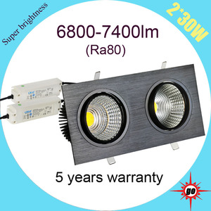 30 w <span class=keywords><strong>double</strong></span> tête 60 w carré spot Ra80 (max95) led downlight - Product Image 3