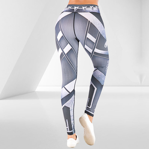 Pantalon imprimé panthère noir pour femmes, vêtement classique de Yoga, plaqué or, - Product Image 4