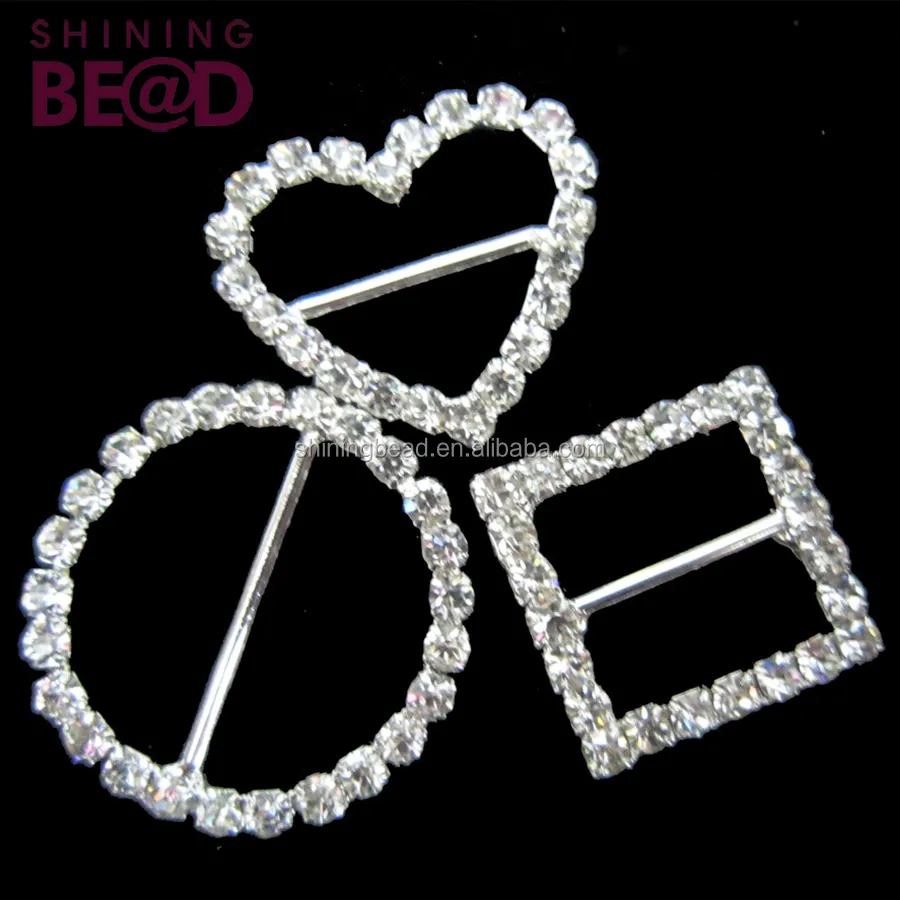 Various Shape Ribbon Rhinestone Buckle With Rabbit Head Clasp For Chair Sash