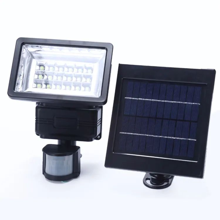 China fabricação de painéis solares de alta eficiência a prova de água flexíveis com luz de sensor de movimento led