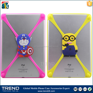 Tamaño grande silicón de <span class=keywords><strong>la</strong></span> historieta 3d caso de parachoques para el ipad aire, universal de silicona caja del teléfono - Product Image 1