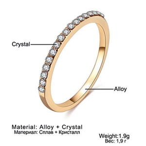 <span class=keywords><strong>Anello</strong></span> <span class=keywords><strong>Sottile</strong></span> Rotondo alla Moda per Donna, Gioiello in <span class=keywords><strong>Argento</strong></span> con Pietra CZ, Vendita Calda 2019 - Product Image 6