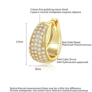 <span class=keywords><strong>Orecchini</strong></span> a Cerchio LUOTEEMI Placcati Oro con Zirconia Cubica AA per Donne e Ragazze - Product Image 2