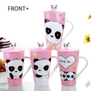 Artículos Baratos para Vender, Taza de Cerámica con Nariz de Animal en 3D, con Tapa de Silicona y Asa Grande - Product Image 3