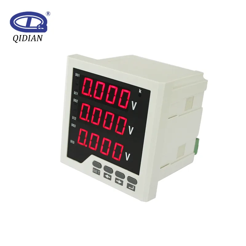 Chinese manufacturer three phase AC panel voltmeter, LED digital voltage meter with rs485