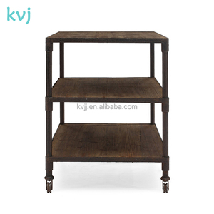 Estante de exhibición <span class=keywords><strong>industrial</strong></span> de <span class=keywords><strong>madera</strong></span> <span class=keywords><strong>y</strong></span> <span class=keywords><strong>hierro</strong></span> KVJ-7459 - Product Image 3
