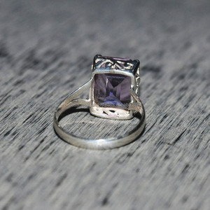 925พลอยอเมทิสต์แฟชั่นใหม่แหวนเงินสเตอร์ลิงแหวนแฟชั่นคลาสสิกสำหรับวันครบรอบแต่งงานงานหมั้นหรือปาร์ตี้ - Product Image 4