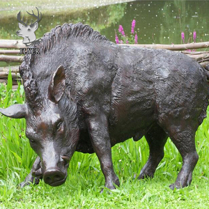 Cortile decorazione a grandezza naturale in metallo cinghiale statua per la vendita - Product Image 6