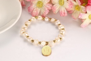 ขายส่งแฟชั่นเครื่องประดับพระเยซูแม่ Holly Saint Virgin <span class=keywords><strong>Maria</strong></span> Gold Charms สร้อยข้อมือผู้หญิง - Product Image 4