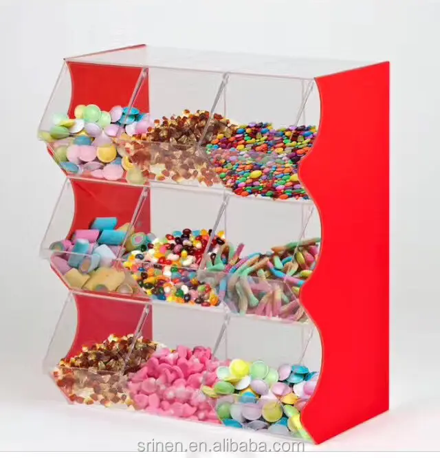 Lumintop — vitrine de présentation en plexiglas, présentoir pour bonbons, en acrylique, niveaux 3