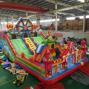 Lớn Ngoài Trời Và Trong Nhà Lâu Đài Nghịch Ngợm Trẻ Em Quảng Trường Vui Chơi Trẻ Em Lớn Inflatable Ferris Wheel Slide