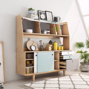 Jasiway Venta caliente cocina moderna uso sólido Aparador de madera con cajones - Product Image 3