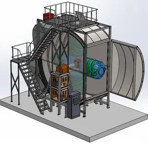 Machine biaxiale rotative pour réservoir d'eau, Station unique de moulage à haute pression solaire