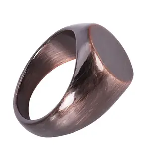 Anillo de cobre puro para hombre, joyería antigua, Terminal, Rubí