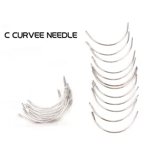 AliLeader Cheap C Shape Hair Weave Needle For Brazilian Hair Weft Extension Weaving Type Curved Thread Sewing Styling Tools