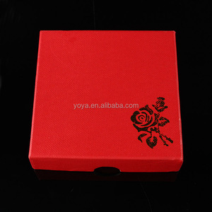BP0708 Cheap Red Flower Printed Silk Filled Paper <strong>Bracelet</strong> <strong>Boxes</strong>,red pink Paper Jewelry <strong>Gift</strong> Box - Product Image 2