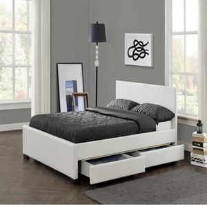 4 Drawer <strong>Storage</strong> <strong>Black</strong> Leather <strong>Bed</strong> - Product Image 5