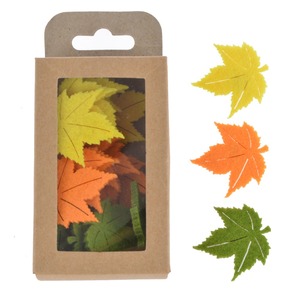 Set <span class=keywords><strong>adesivi</strong></span> <span class=keywords><strong>murali</strong></span> simpatici cartoni animati in feltro per bambini a forma di animale fustellati a forma di foglia - Product Image 2