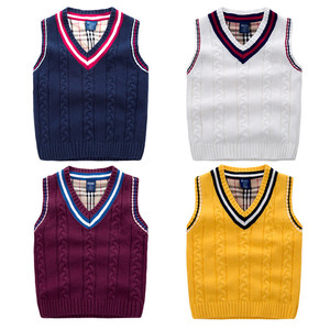 Les nourrissons Et Les Bébés Décontracté Qualité Peignée Gilets <span class=keywords><strong>Pull</strong></span> De Style Britannique Gilets - Product Image 1