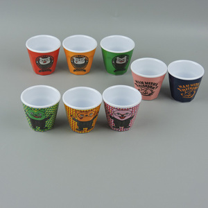 Fumetto personalizzato logo stampato 30 ml <span class=keywords><strong>di</strong></span> plastica melamina Super piccolo nove angolo tazza - Product Image 2
