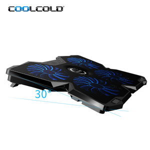 Refroidisseur pour ordinateur portable PS4 Blue Light 4 ventilateurs silencieux <span class=keywords><strong>Action</strong></span> de refroidissement rapide Gamer Support USB Support pour ordinateur portable 17 pouces Ordinateurs portables - Product Image 5