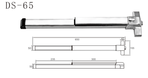 Đôi Lá Chống Cháy Cửa Phẳng Hoảng Loạn Đẩy Thanh - Product Image 4
