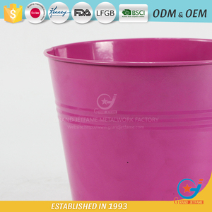 Plante décorative pot couvre en plein air de jardin en métal usine galvanisé pots - Product Image 5