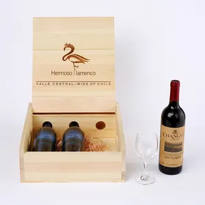 Embalagem de vinho tinto antigo, cor natural, sólida, 3 garrafas, caixa de embalagem