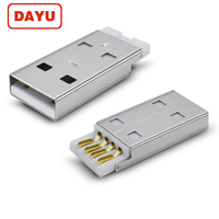 27mm 긴 몸 형 커넥터 USB 2.0 4Pin 솔더 USB 케이블
