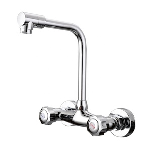 <span class=keywords><strong>Griferia</strong></span> de cocina tradicional con dos asas, grifo de cocina de 8 pulgadas, montado en la pared, mezclador de latón para fregadero, cocina - Product Image 1