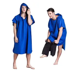 Microfiber Hooded Poncho Beach Towels Custom Changing Beach Poncho Printed Wholesale Microfiber Hooded Beach Towel