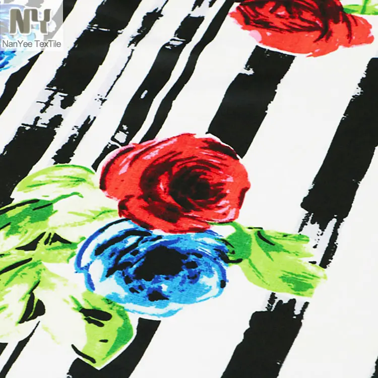 Nanyee Textile Großhandel Vivid Design Rose Print Stoff