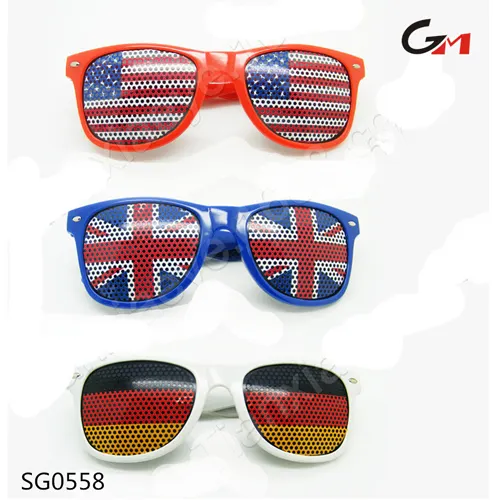 USA German spain Portugal UK countries' national flag eyewear sunglasses sun shades for football fans or national day