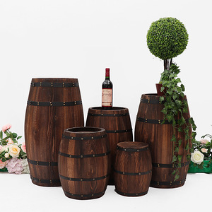 <span class=keywords><strong>Barril</strong></span> de Vino Decorativo de Madera Retro para Jardín, Adorno de <span class=keywords><strong>Bar</strong></span> para Bodas, Barriles de Madera - Product Image 2