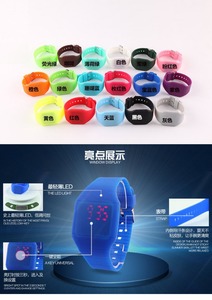 Dropshipping. Exclusivo. Logotipo personalizado promocional LED silicona táctil digital relojes al por mayor de china - Product Image 3