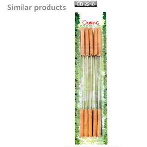 Brochettes en acier inoxydable de qualité alimentaire pour barbecue avec couteau de <span class=keywords><strong>boucher</strong></span>, 12 pièces - Product Image 2
