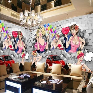 Chinois Papier Peint Sexy 3D Discothèque Fond DJ Fille Cool Bar Beauté Sexy Photo Et Papier Peint Sexy Dessin Animé Papier Peint - Product Image 4