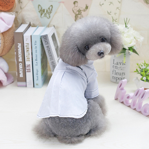 GMTPET Fournisseur chinois en gros Robes pour chiens de luxe sportives et simples S-XXL 100% coton uni noir <span class=keywords><strong>blanc</strong></span> écologique mode pour chiens - Product Image 6