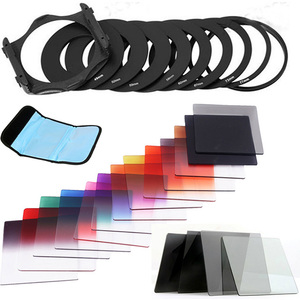 Bộ 21 Trong 1 Bộ 11 Cái Bộ Lọc Màu ND Dần Dần Hình Vuông + 9 Vòng Kim Loại + Giá Đỡ Bộ Lọc Cho Máy Ảnh Cokin P Series - Product Image 4