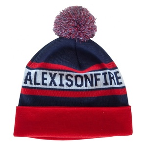 Top Level Canada tùy chỉnh Jacquard thêu toque OEM mùa đông dệt kim Beanie - Product Image 2