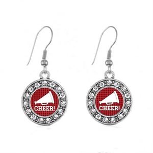 Nouveau À La Mode De Noël Décorer Bijoux En Métal Center Coeur De Danse <span class=keywords><strong>Majorette</strong></span> Acclamation Charme Pom-Pom Girl Pendentifs - Product Image 5