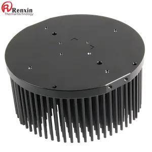 163mm Round pin fin heatsink extruded aluminium heat sink for cxb3590 led light cooler parts