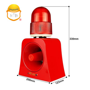 Alarm Peringatan Industri 120Db Tinggi Desibel Alarm Luar Ruangan Klakson Sirene dengan Lampu Strobo Dapat Disesuaikan - Product Image 6
