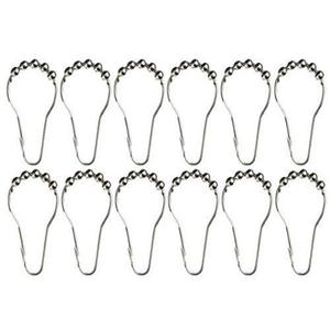 Weilz848 — rouleau de rideau de douche, avec 5 <span class=keywords><strong>crochets</strong></span>, accessoires <span class=keywords><strong>pour</strong></span> <span class=keywords><strong>rideaux</strong></span>, boule de Nickel poli en Satin et sequin, 12 pièces/ensemble - Product Image 2