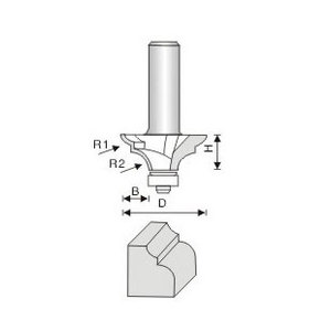 Clásica poco conopial <span class=keywords><strong>sin</strong></span> <span class=keywords><strong>rumbo</strong></span> y Moldeo Router Bit Media / cnc bits carpintería conopial clásica con cojinete de vástago - Product Image 1