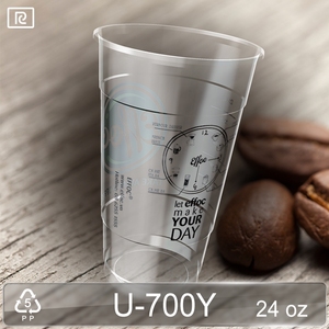 Vaso de plástico de alta temperatura transparente desechable de PP para bebidas de jugo de té de café Boba - Product Image 3