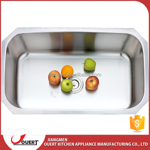 2017 OUERT personalizado tamaño 304 profundo bol de cocina de acero inoxidable <span class=keywords><strong>fregadero</strong></span> de acero - Product Image 1