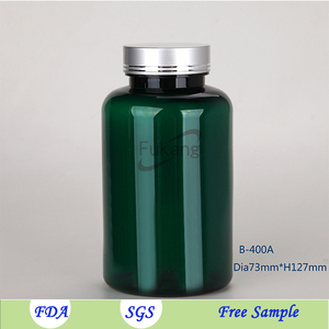 Chemical Industrial Use and PET Material <strong>Green</strong> 400cc Plastic <strong>Bottle</strong> with Flip <strong>Top</strong> Cap for Capsule - Product Image 5