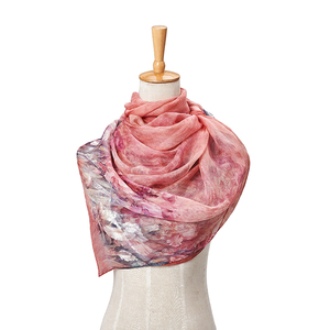 Écharpes et foulards <span class=keywords><strong>en</strong></span> organza à motif de lotus double face, <span class=keywords><strong>en</strong></span> <span class=keywords><strong>soie</strong></span> de chiffon <span class=keywords><strong>sauvage</strong></span>, élégants - Product Image 2